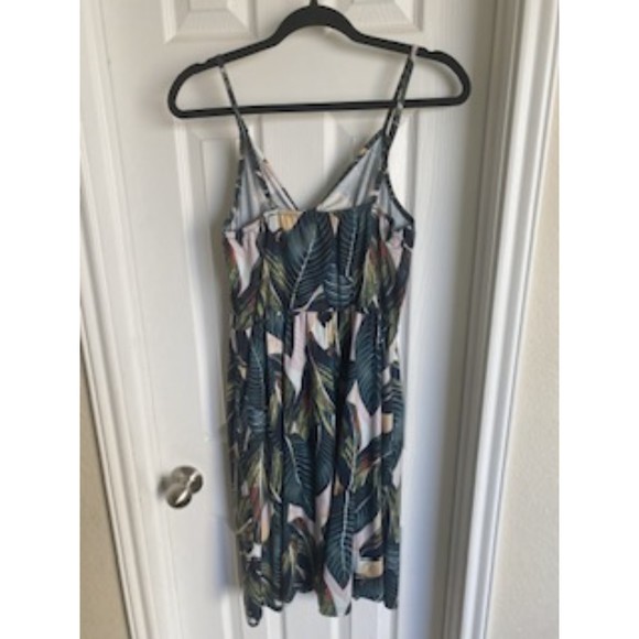 JUNGLE LEAF MIDI DRESS, SZ L - Picture 2 of 6